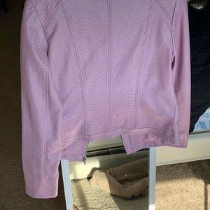 Pink leather jacket